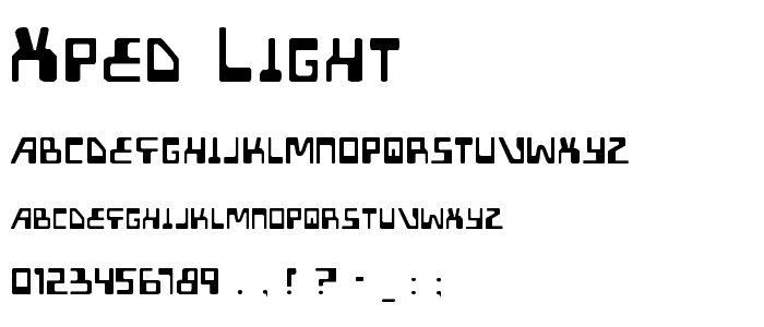XPED Light font